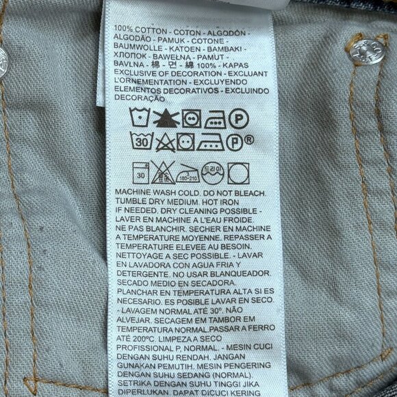 Levis Mens Blue Denim Jeans 559 Relaxed Straight Fit Mid Rise Cotton W34 L32 - Picture 8 of 13